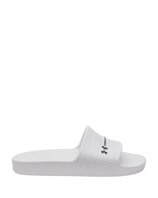 Under Armour White Locker Slides Sandals for men