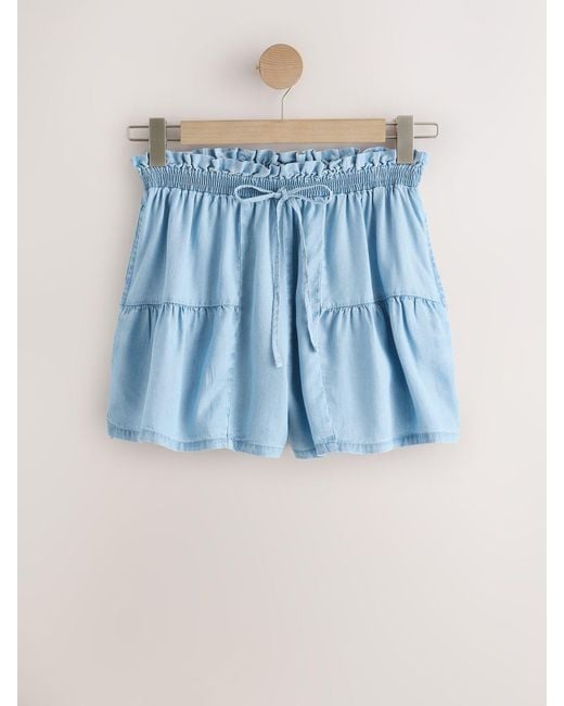 Next Blue Tencel Shorts