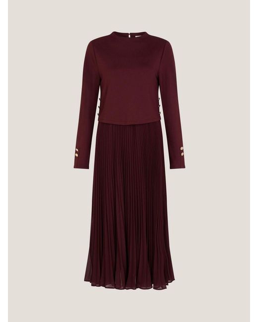 knee length dresses for ladies Lustre Long Sleeve Midi Dress - Bronze main image 0