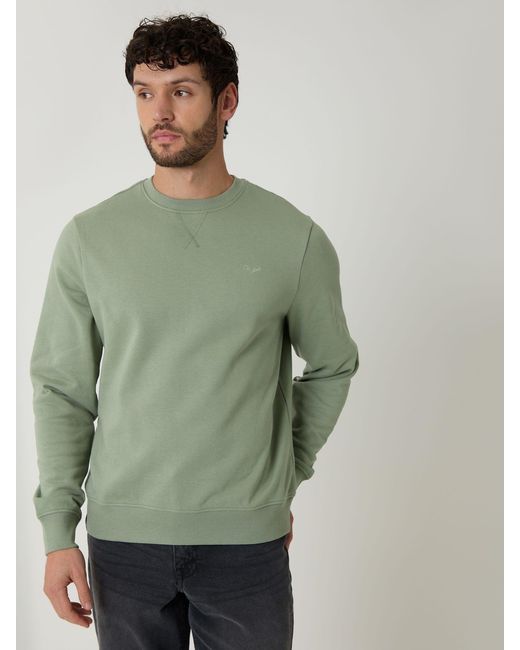 Threadbare Green Crew Neck Sweatshirt for men