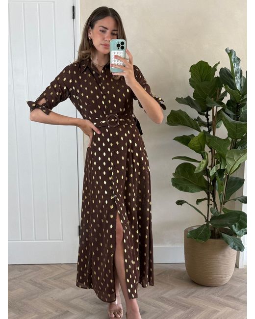 Style Cheat Green Daphne Belted Shirt Dress