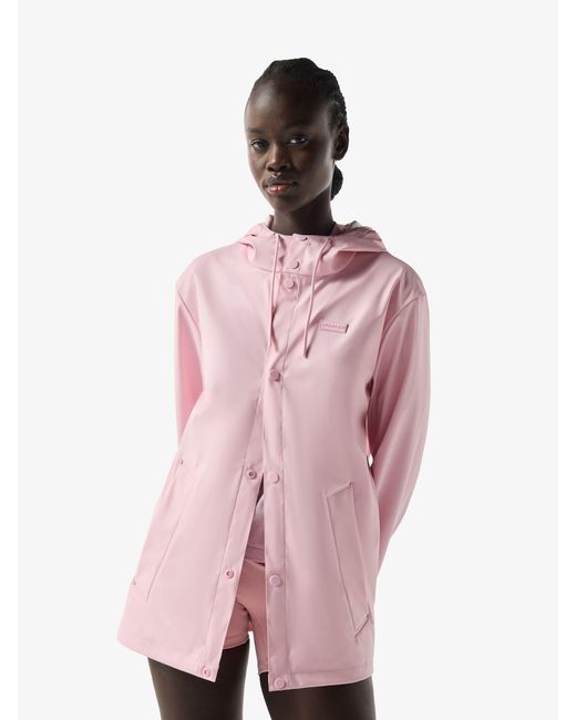 Hunter Pink Izzy Pu Hooded Jacket