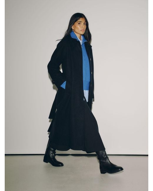 Next Blue Belted Unlined Coat