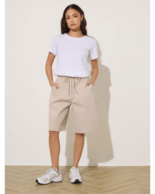 PixieGirl Petite Natural Drawstring Shorts
