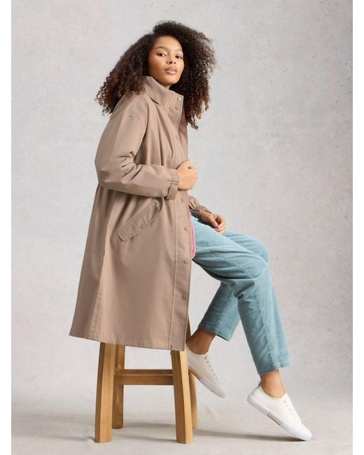 White Stuff Natural Beth Waterproof Coat