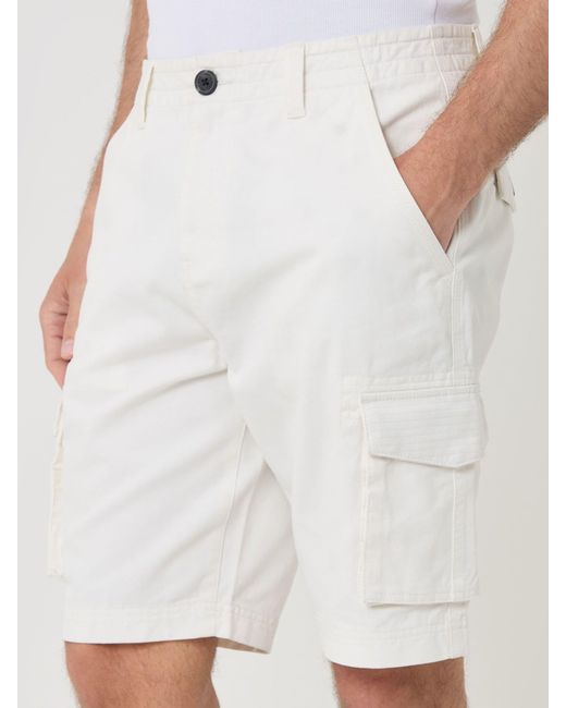 Threadbare White Cargo Shorts for men