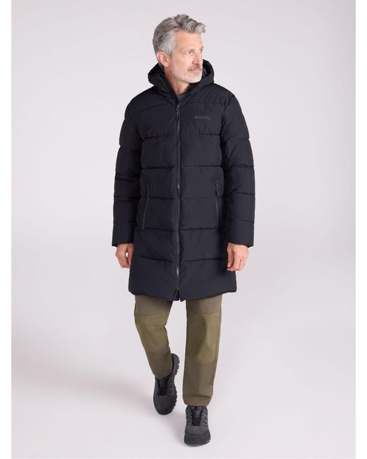 Mountain Warehouse Blue Vortex Longline Padded Jacket for men