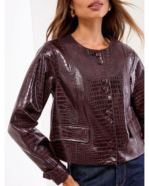Lipsy Blue Collarless Jacket