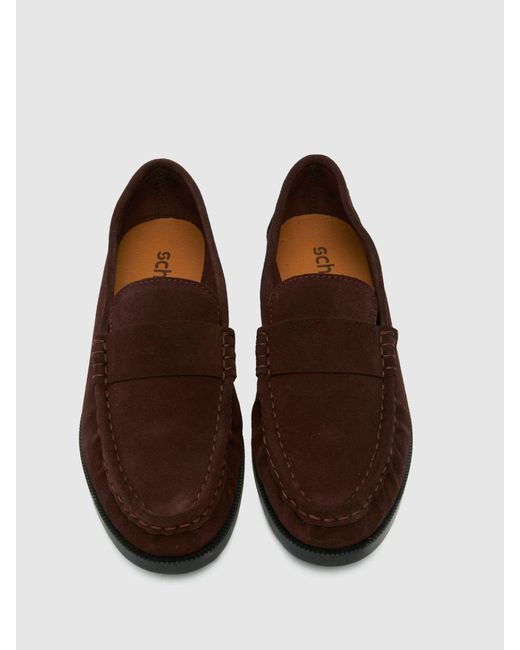 Schuh White Libbie Leather Loafers