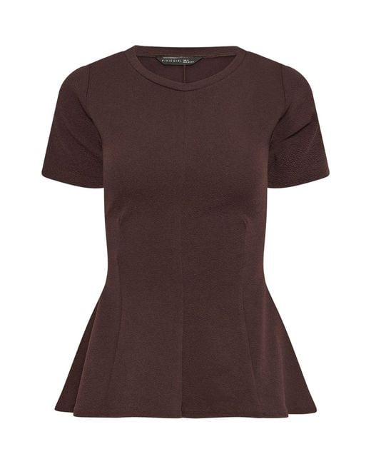 PixieGirl Petite Brown Textured Top