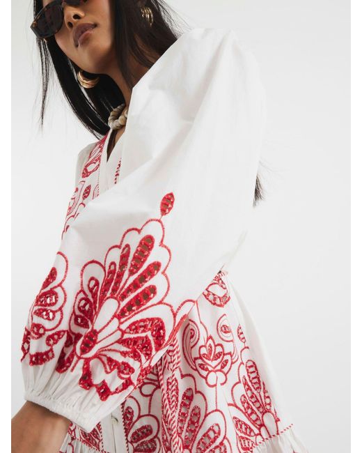 River Island Red Petite Poplin Shirt Dress