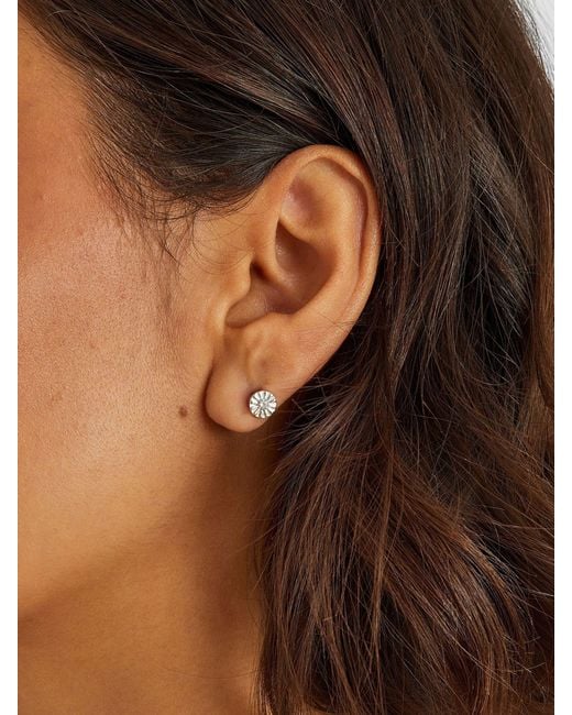Accessorize Natural Tone Sterling Stone Stud & Hoop Earrings 5 Pack