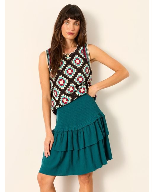 FatFace Green Fatface Maelle Regular Skirt