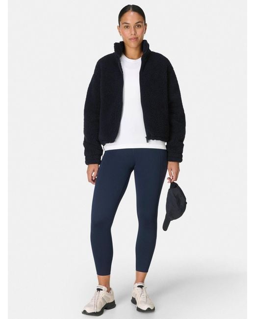 Sweaty Betty Blue Therma Boost Heat Tech 7/8 Walking Leggings