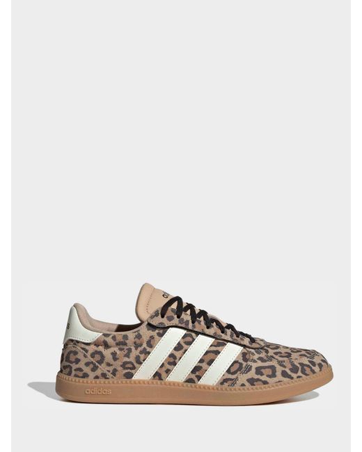 Adidas Brown Leopard Print Breaknet Sleek Trainers