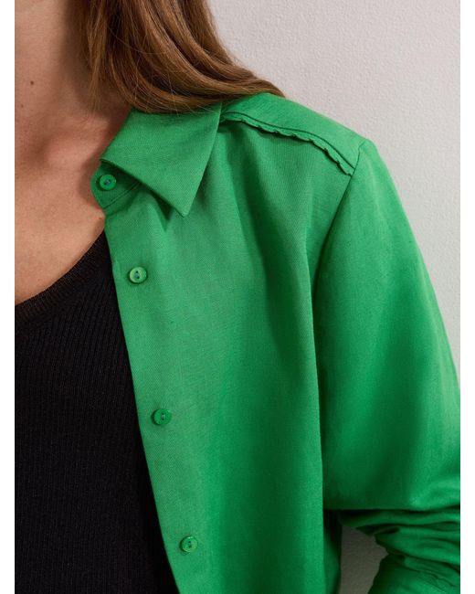 Phase Eight Green Sloane Linen Shirt