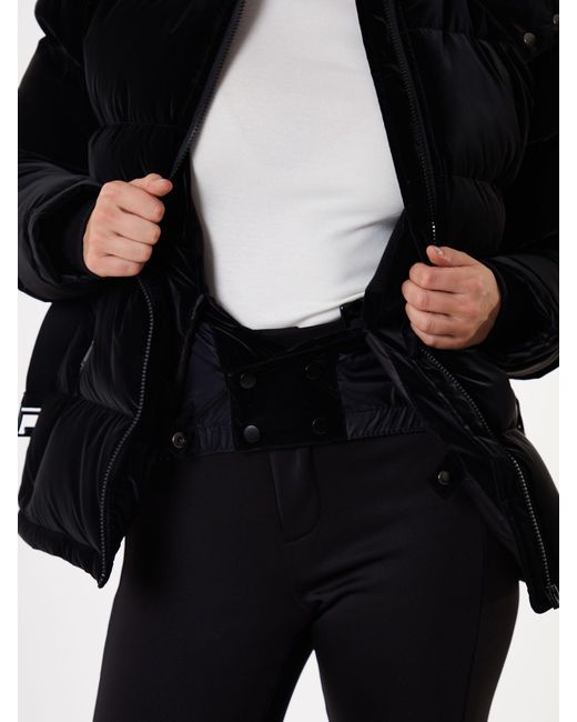 Threadbare Black High Shine Belted Parka Ski Jacket