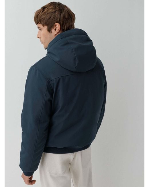 Lyle & Scott Blue Wadded Softshell Jacket for men
