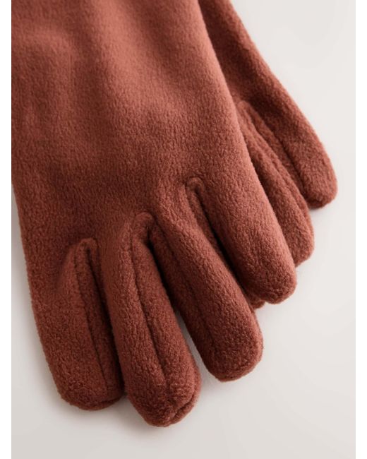 Next Brown Rust Fleece Gloves