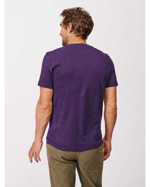 aubi Purple 100% Cotton T-Shirt for men