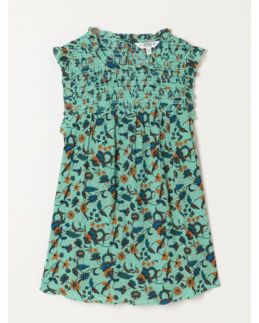 FatFace Green Fatface Elle Batik Petite Blouse