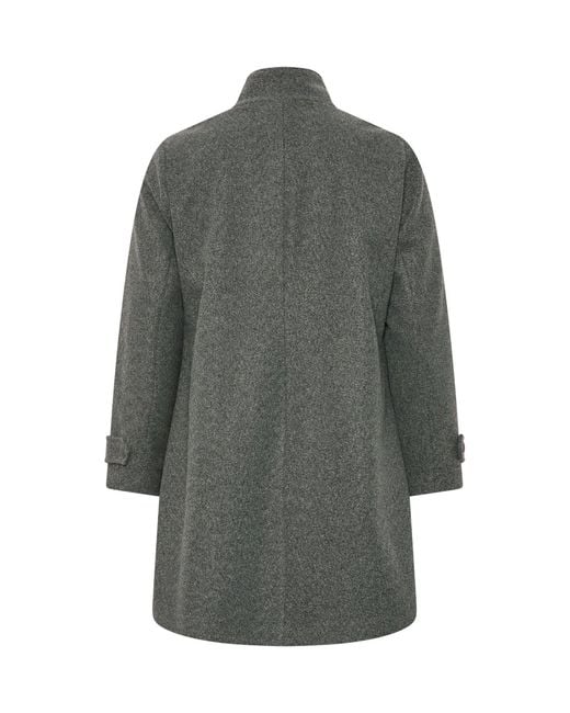 Evans Gray Longline Coat