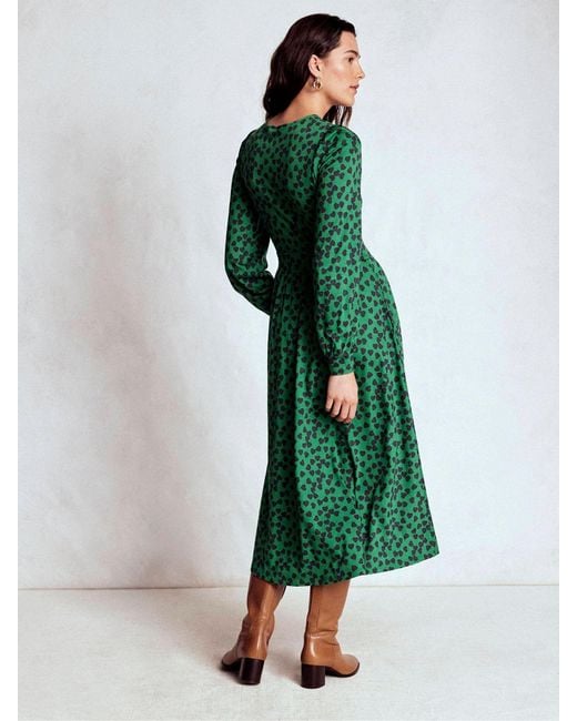 Boden Green Alexandra Jersey Midi Dress
