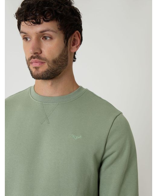 Threadbare Green Crew Neck Sweatshirt for men