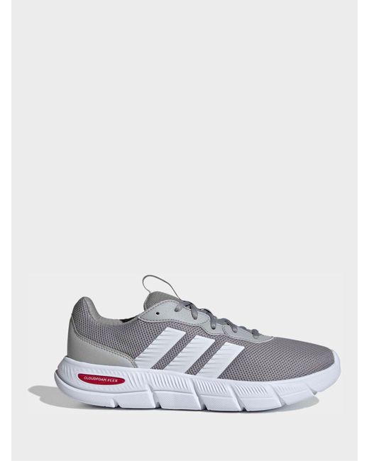 Adidas Gray Cloudfoam Flex Laces Trainers for men
