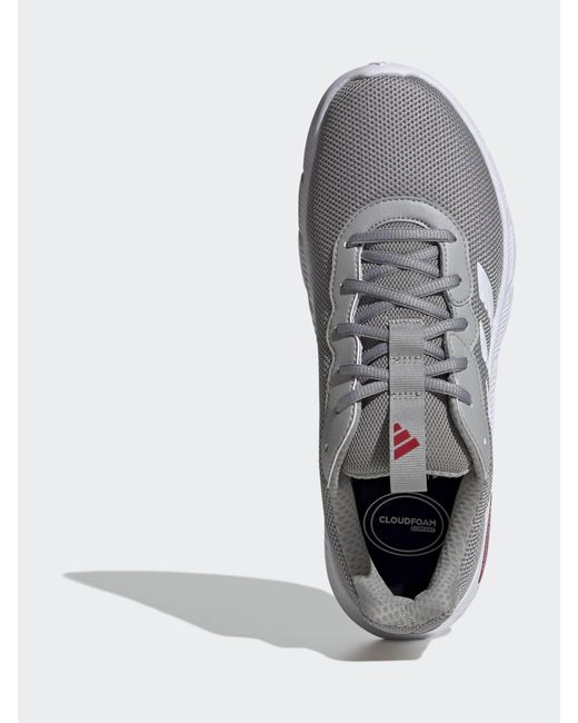 Adidas Gray Cloudfoam Flex Laces Trainers for men