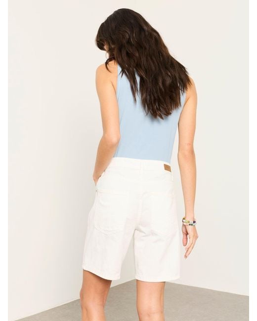 FatFace White Fatface Isabelle Bermuda Denim Shorts