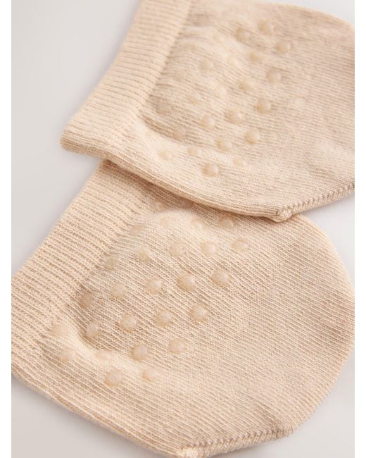 Next Natural Latte Toe Topper Mule Socks 2 Pack