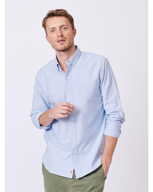 aubi White Alder Oxford 100% Cotton Shirt for men