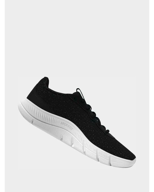 Adidas White Cloudfoam Flex Laceless Wide Fit Trainers