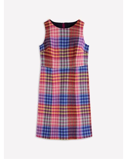 Boden Red Annie Check Shift Dress