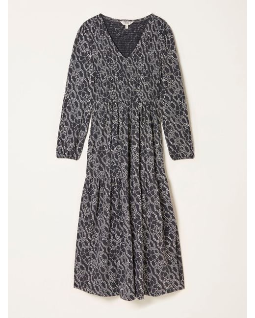 FatFace Gray Fatface Danielle Regular Midi Jersey Dress