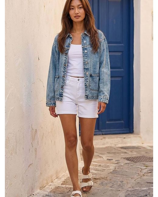 Roman Blue Denim Button Front Pocket Jacket