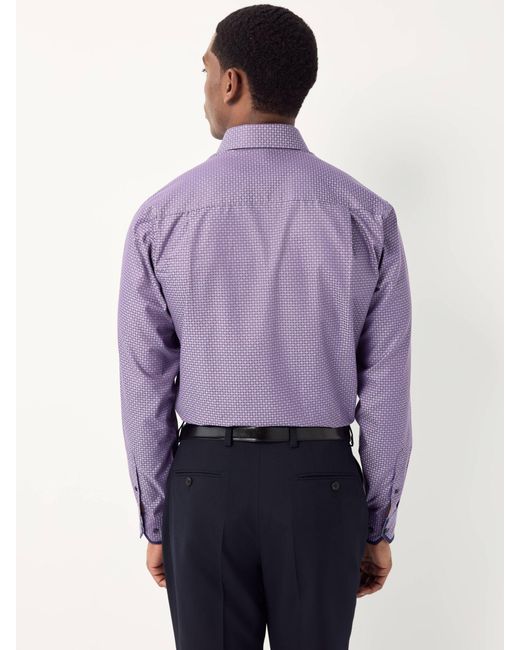 Next Regular Fit Trimmed Formal 100% Cotton Oxford Shirt in Purple für Herren