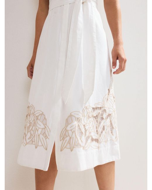 Phase Eight White Melana Shirt 100% Cotton Dress