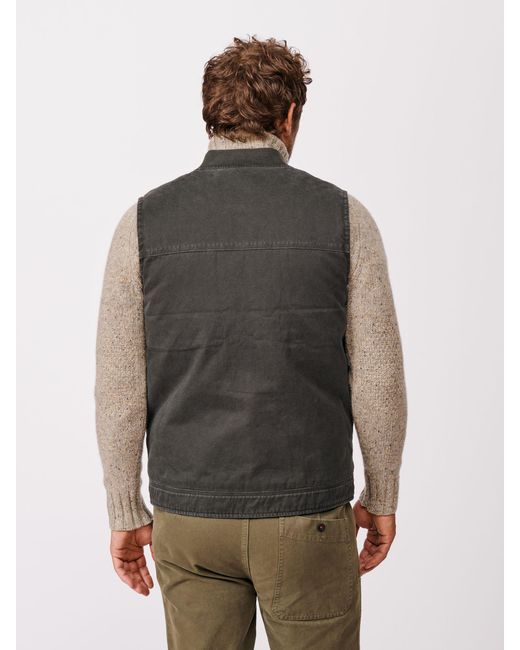 aubi Gray Duke Canvas 100% Cotton Gilet for men