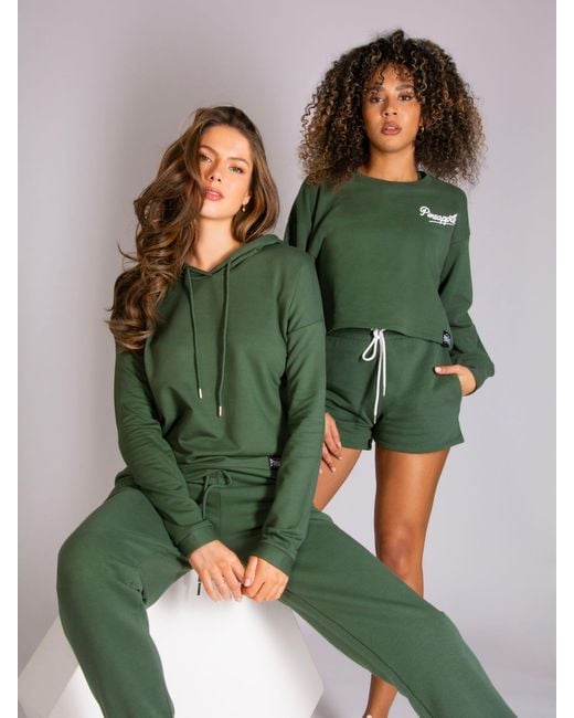 Pineapple Green Dip Hem Hoodie