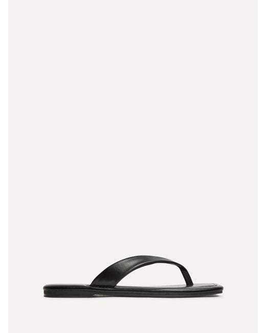 Linzi Black Element Toe Post Flat Sandals
