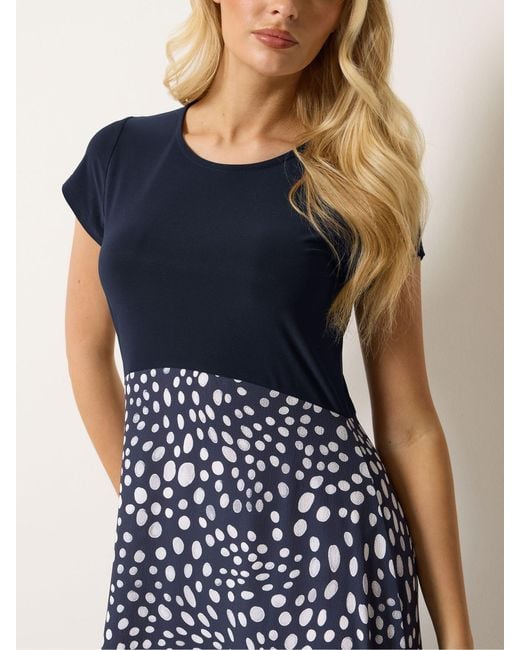 M Com Blue Spot Printed 2