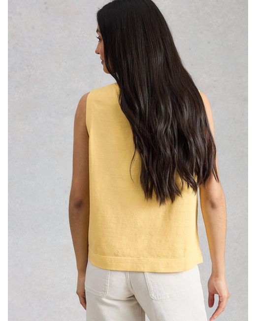 White Stuff Yellow Simone Tank