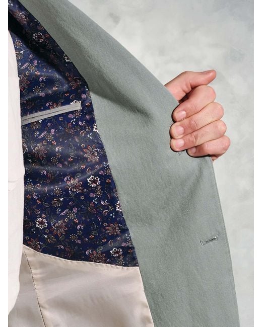Brook Taverner Gray Garment Washed Jacket for men