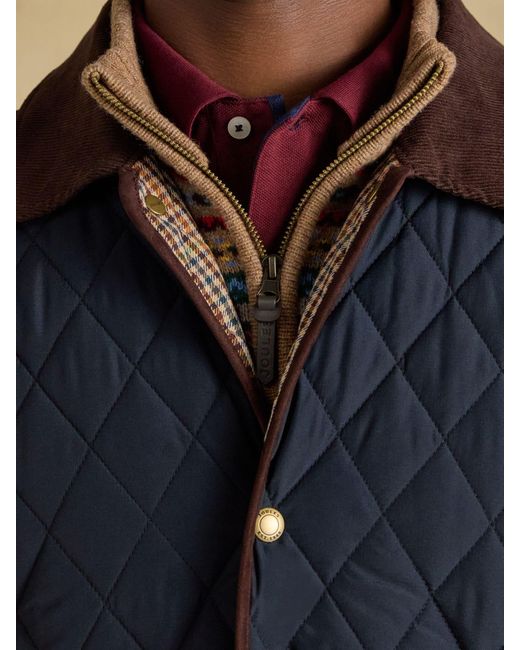 Joules Blue Quilted Jacket for men