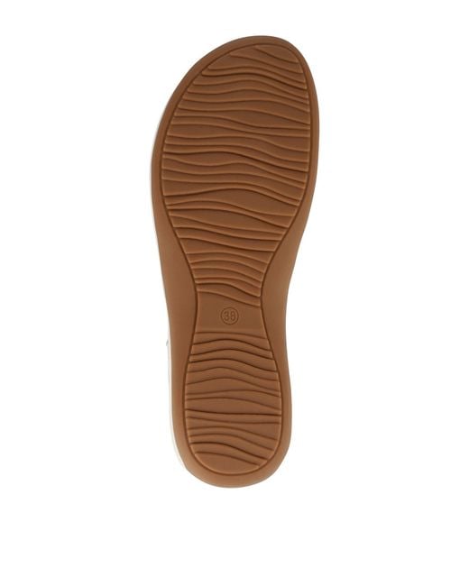 Pavers Natural Elasticated Toe Post Sandals