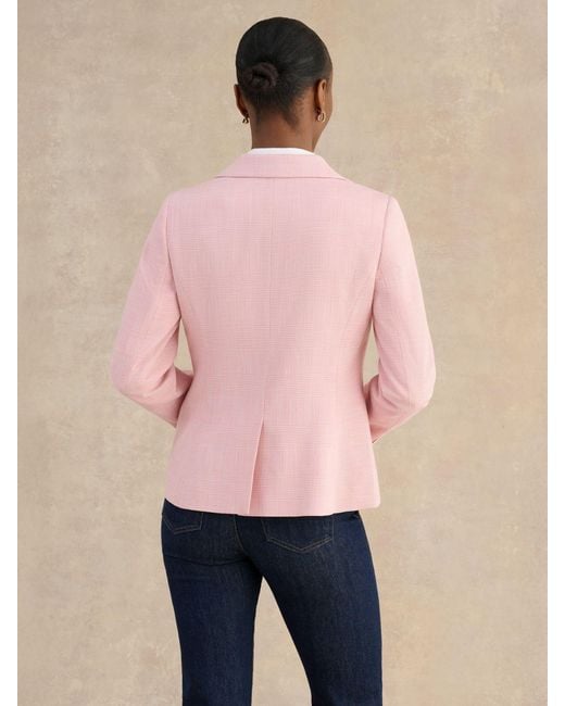 Hobbs Pink Ivory Blake Check Jacket