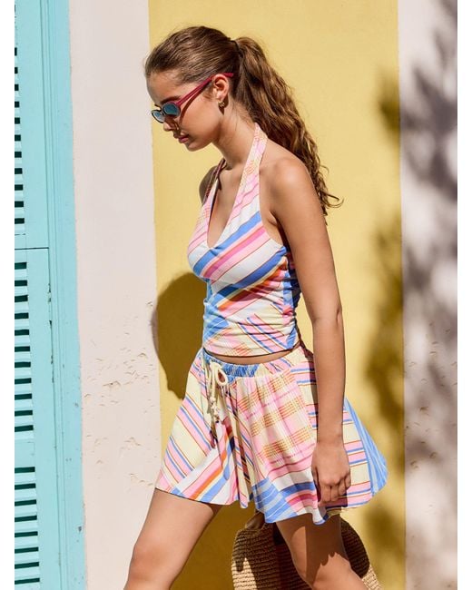 Next Blue Gingham Jersey Shorts