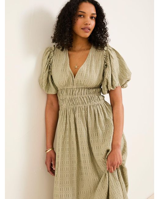 FatFace Natural Fatface Tabitha Textured Dress